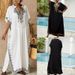 Women's Oversized Beach Cover-Up Dress – Lightweight Rayon Tunic With Stand Collar, Bikini Cover, Swimwear Wrap_ecoleips.com