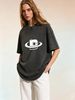 Oversized Vintage Look Tee, Relaxed Short Sleeve T-Shirt For Easy Everyday Styling And Layering_ecoleips.com