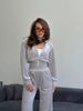 Women's Long Sleeve Hooded Cardigan & Elastic Trousers Set – Street Style Loungewear For Casual Comfort_ecoleips.com