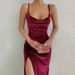 Women's Sexy Halter High Slit Bodycon Maxi Dress – Trendy Summer Gown 2026_ecoleips.com