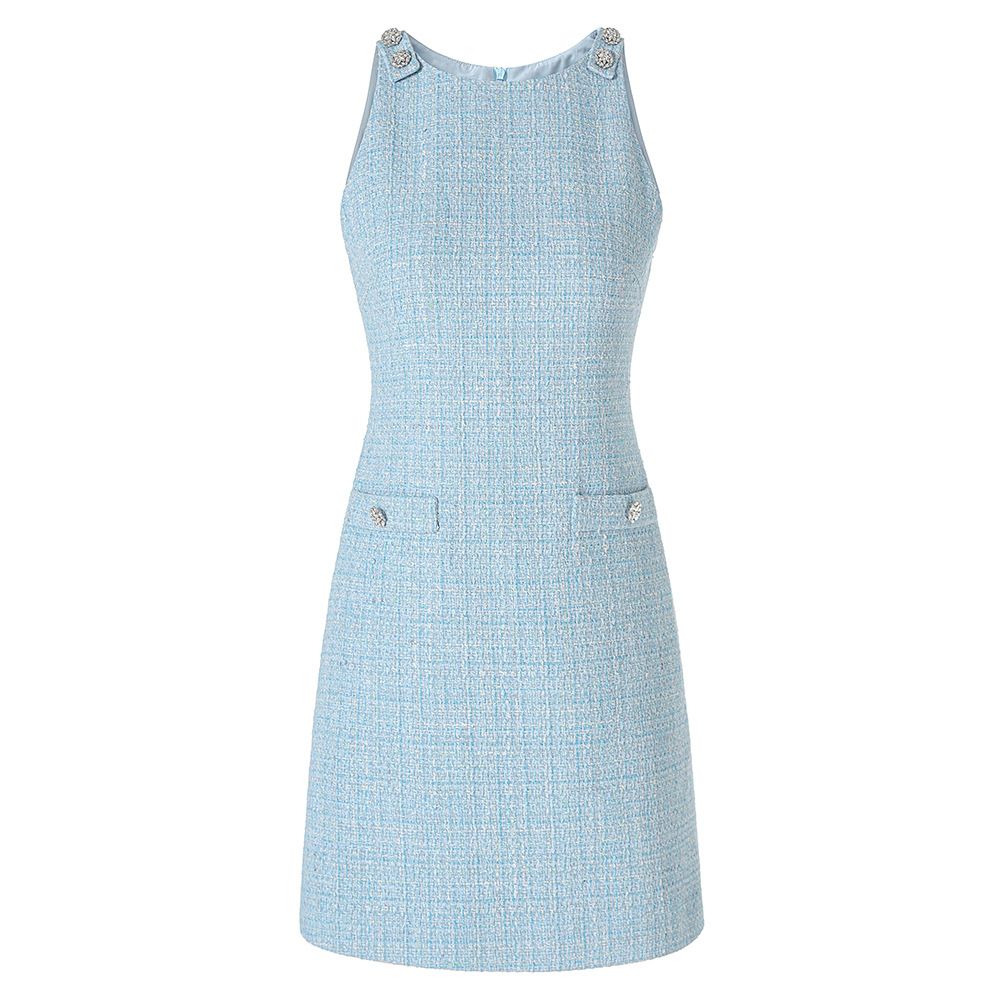Nanyou High Quality Coarse Wool Sleeveless Vest Women's Slim Fit Elegant Bodycon Dress Halter Shoulder Summer Refreshing_ecoleips.com
