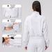 Women's Stand Collar Yoga Jacket Loose Fitting Autumn Winter Casual Running Fitness Top Zipper Cardigan_ecoleips.com