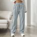 Women's Clothing Casual Sweatpants Spring And Summer New Wide Leg Sports Pants Loose Straight Pants_ecoleips.com