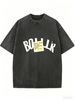 Women's Streetwear Inspired Washed Tee, Oversized Casual Summer Wardrobe Staple_ecoleips.com