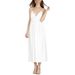 Women's Fashion Backless V Neck Suspender Dress Solid Color American Style Spring New Arrivals Sexy Clothing_ecoleips.com