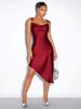 Women's Clothing Satin Suspender Dress Spring And Summer New Evening Dress Satin Skirt Sexy_ecoleips.com