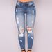 Cross-border Fashion Trend Ripped Skinny Stretch Jeans For Women, Popular European And American Foreign Trade, Available_ecoleips.com