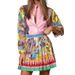 2025 Spring New Women's Printed Long Sleeve Shirt Top + Pleated Skirt Two-Piece Set For Women_ecoleips.com