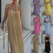Women's Clothing Casual Drawstring Multi Color Dress Vacation Loose Fashion Dress_ecoleips.com