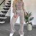 Women's Clothing Two Piece Suit, Round Neck Leopard Print Top, Loose Fit, Plus Size, Casual._ecoleips.com