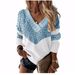 2027 Fashion European-USA Style Knitwear Pullovers Women Acrylic Leopard Print Splicing Long Sleeve Casual Loose Thick Sweater S-3XL_ecoleips.com