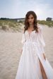 Women's Clothing Lightweight Wedding Dress Simple V Neck Lace Long Sleeve Style Bridal Gown Elegant Evening Niche Wedding Dress_ecoleips.com