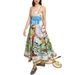 Women's Clothing INS New Cotton And Linen Printed Suspenders Sunflower Skirt Holiday Style Dress_ecoleips.com