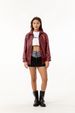 K Fashionable Loose Fitting Leather Jacket For Women, Long Sleeved Lapel Jacket_ecoleips.com