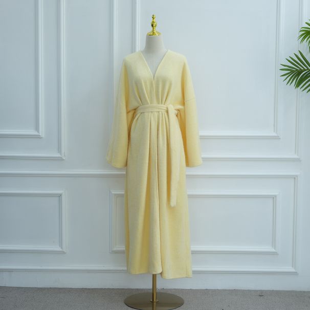 "Heavyweight Winter Cardigan – Long Sleeve Maxi Coatigan With Princess Sleeves & Bead Embellishments (M-L)"_ecoleips.com
