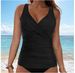 Aria Basics 2025 New European And American Style V-Neck Cross Adjustable Strap Swimsuit Two-Piece Bikini Set_ecoleips.com