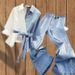 Women's Clothing Summer Suit For Women New Fashion Fashionable Flesh-covering Slimming Top High-waisted Jeans Two-piece Set_ecoleips.com