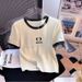 Women's Ribbed Short Sleeve T-Shirt – Flattering Fitted Top For Petite Women | Trendy Summer Casual Tee_ecoleips.com