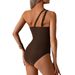 Women's Clothing Sexy One Shoulder Bikini Sports Swimsuit_ecoleips.com