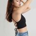 Women's Halter Tops Lace-up Tie Back Ribbed Knit Tank Tops Sleeveless Crop Tops For Teengirls 2024 Summer Sexy Club Outfit_ecoleips.com