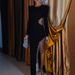 Long Sleeve Cutout Bodycon Dress – Sexy High Slit Formal Gown With Lace-Up Waist (S/M/L, Velvet & Sequin Options)_ecoleips.com