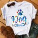 European And American Foreign Trade Wish Colorful Heart Pattern Round Neck White Fashion Letter Cartoon Short-sleeve_ecoleips.com