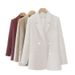 Women's 2025 Autumn New Loose Fit Elegant Commuter Niche Street Style Casual Blazer Jacket For Women_ecoleips.com