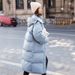girl Girl Girl Winer Down For Women Korean Version Loose Thickened Mid-Lengh Coa Over-he-Knee Clohing 2025 New Coon Padded_ecoleips.com