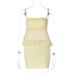 Women's off the Shoulder Mesh See through Suspender Bodycon Dress Summer New Arrival Sexy Cross Border Clothing 2025_ecoleips.com