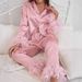 European And American Style Ice Silk Ostrich Loose Comfortable Pajama Set Autumn Fashion New Feather Women's_ecoleips.com