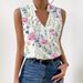 Women's Clothing Chiffon Shirt Women's V Neck Sleeveless Chiffon Shirt Women_ecoleips.com