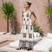 2025 European And American New Hot-Selling Women's Beach Vacation Style Printed Strapless Dress_ecoleips.com