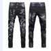 jeans for mens fashion designer mens highend casual motorcycle style pant lack straight casual men skinny pants_ecoleips.com