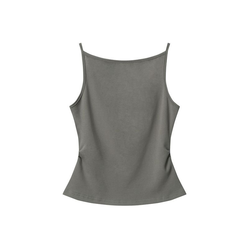 Women's Solid Colour Camisole Top Slim Fit Sexy Sleeveless Cotton Summer Vest_ecoleips.com