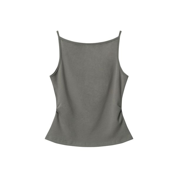 Women's Solid Colour Camisole Top Slim Fit Sexy Sleeveless Cotton Summer Vest_ecoleips.com