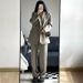 girl Fashion Casual Blazer For Women 2024 Spring Summer New Korean Style Loose Slimming Two-Piece Suit Set_ecoleips.com
