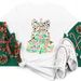 Eurean And American Cross-border Foreign Trade Women's Clothing Christmas Tree Print Round-neck Short-sleeve T-shirt_ecoleips.com