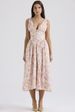 2026 Summer New Slim Fit Strap Long European And American Style Fashion Printed V-neck Elegant Dress_ecoleips.com