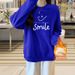 Fleece Lined Thickened Women's Sweatshirt Loose Fitting plus Size Fashionable Trendy Autumn Winter Top_ecoleips.com