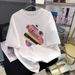 Women's Off-Shoulder T-Shirt Cartoon Print Cotton Short Sleeve Slimming Fashionable Top For Youth Summer New Style_ecoleips.com