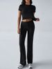 Women's Spring/Summer Casual Fashion Suit Solid Color Round Neck Short Sleeve Top And Pants American Style Clothing Set_ecoleips.com