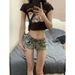 2025s American Style Spicy Girl Low Waist Denim Shorts 2025 Summer New Slim Fit Hip-Hugging Wide-Leg Hot Pants For Women_ecoleips.com
