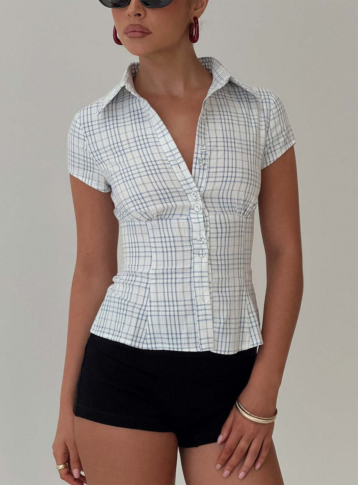 2025 New Casual Top Double Button Women's Sexy Shirt_ecoleips.com