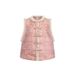 girl Chinese National Style Song Brocade Jacquard Quilted Cotton Trim Vest For Women 2025 New Retro Sleeveless Jacket_ecoleips.com