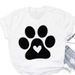 Cross-border Plus-size New Spring-summer Animal Paw Print Clothing T-shirt_ecoleips.com