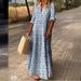 Women's Clothing Beautiful Beauty Retro Stand Collar Large Size Fashion Loose Dress Long_ecoleips.com