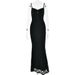 Women's Sexy Bodycon Dress Backless Lace Suspender Long Floor-Length Summer New Hot Selling European American Style for Hot Girls_ecoleips.com