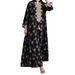 Muslim Dress WomenLuxury Gold-Embroidered Middle Eastern Dress – Elegant Dubai Arabian Robe For Women_ecoleips.com