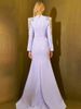Newest Fashion 2025 Designer Party Vestido Women's Diamonds Beaded Split Long Maxi Dress Purple Glitter Rivet Tops PTF8_ecoleips.com