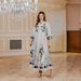Verve Muslim Clothing Dubai Turkey Abaya Women's Printed Dress_ecoleips.com